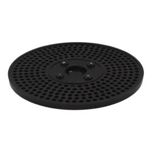 Black Perforated Rubber Backer Pad | Flexible Anti-Vibration Support Disc for Polishing
