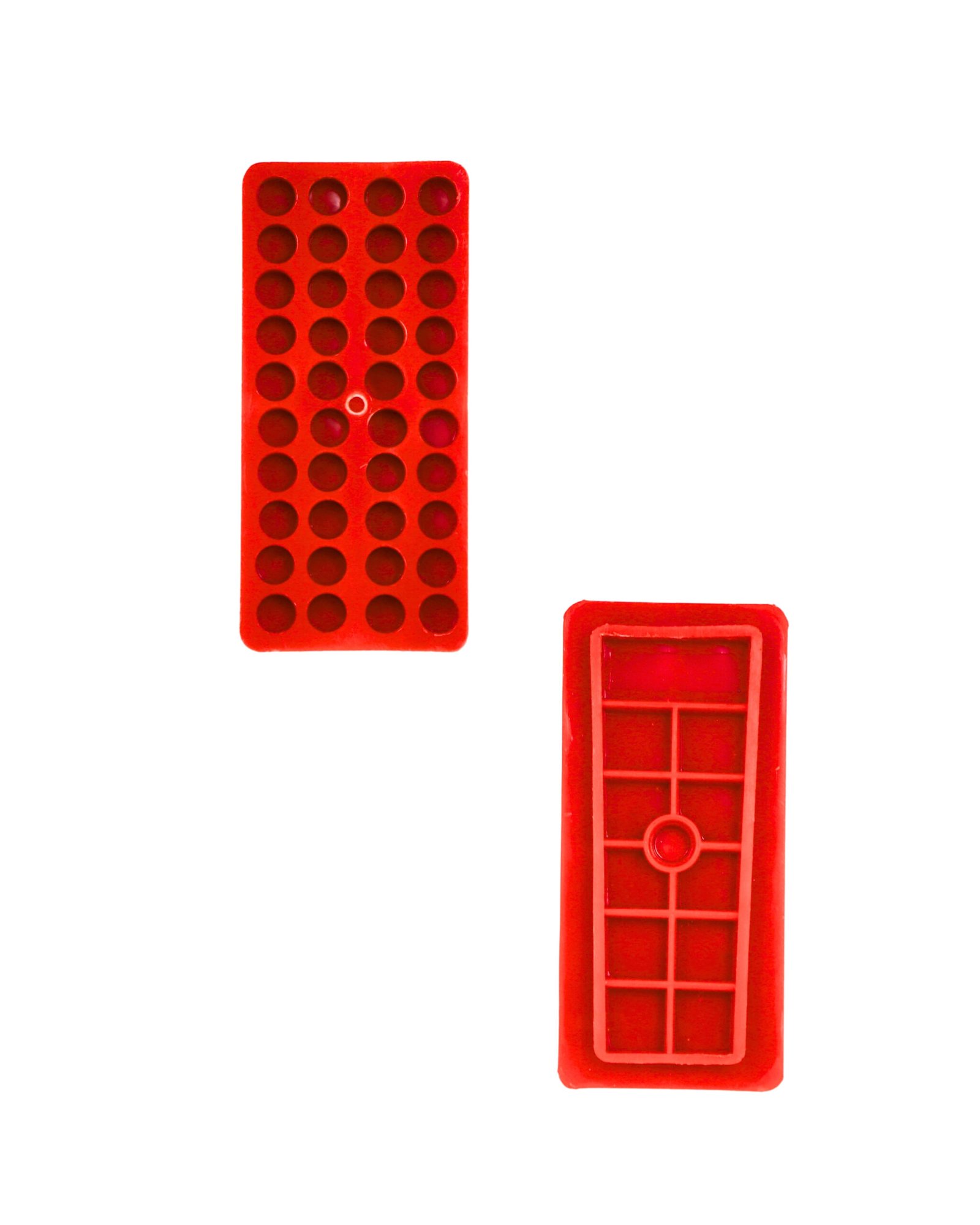 Red Resin Dotted Support Block | Anti-Slip Rectangular Backing Pad for Stone Polishing