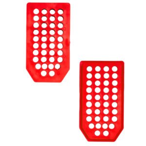 Perforated Red Rubber Hand Polishing Pad | Lightweight Manual Backer for Stone & Surface Finishing