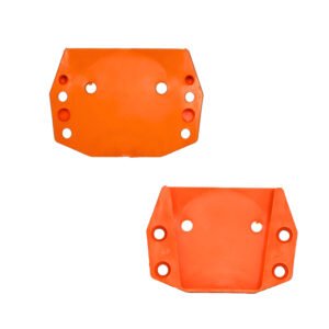 Orange Resin Mounting Plate | Multi-Hole Support Bracket for Stone Polishing & Machinery Fixtures