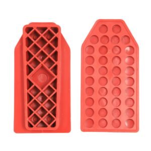 Rectangular Resin Magnetic Adapter Shoe (Dot Pattern) | Reinforced Grid Back with Central Magnetic Lock