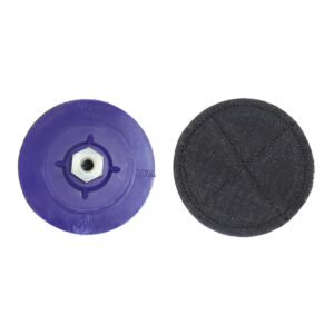 Round Rubber Backing Pad with Velcro Face | Threaded Mount Polishing Support Pad